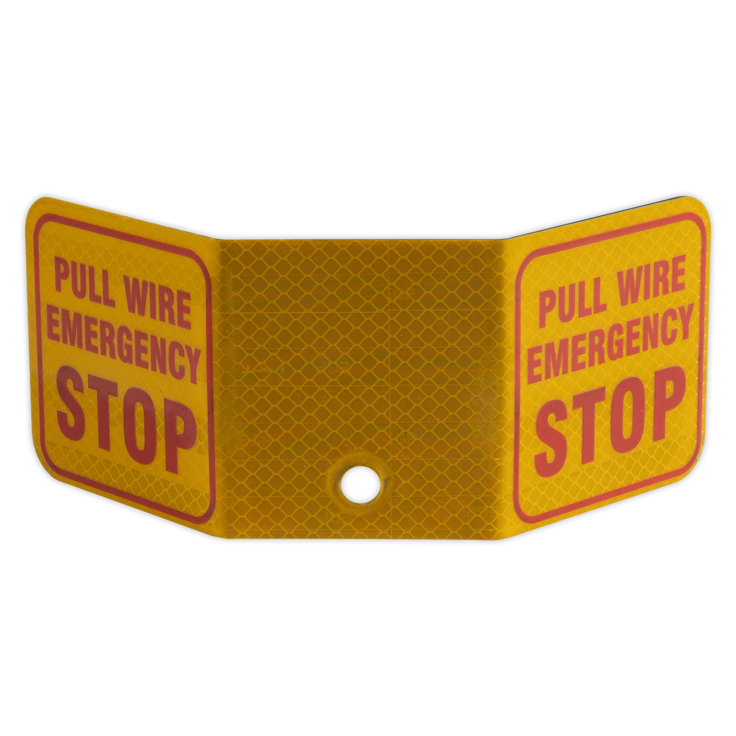 Conveyor Pigtail Emergency Stop Pullwire Sign