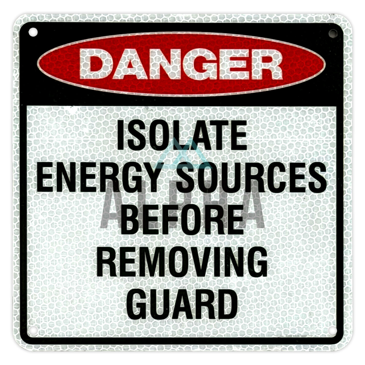 Danger Isolate Energy Sources Before Removing Guards Sign Small